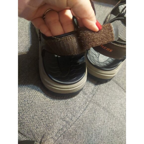 Skechers Relaxed fit with Luxe Foam Sandals Mens Size 13 Brown Black Summer ☀️ - Picture 11 of 14